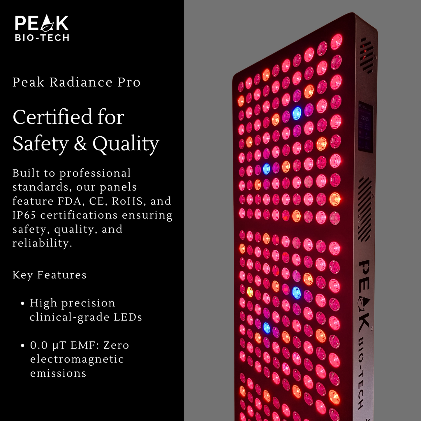 Mitopia Radiance Pro 1500W Advanced Red Light Therapy Panel with IR, NIR