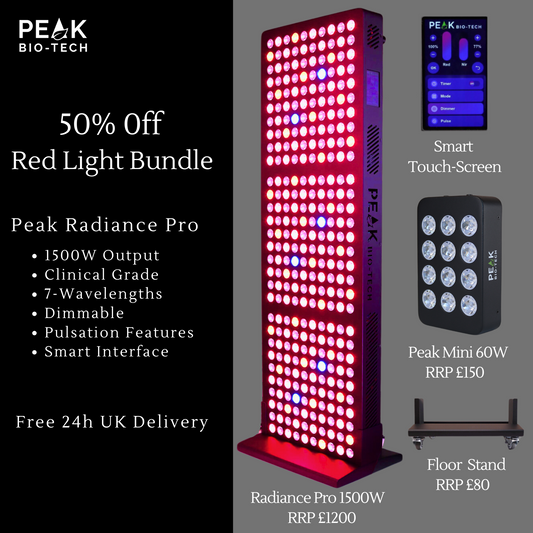 Mitopia Radiance Pro 1500W Advanced Red Light Therapy Panel with IR, NIR