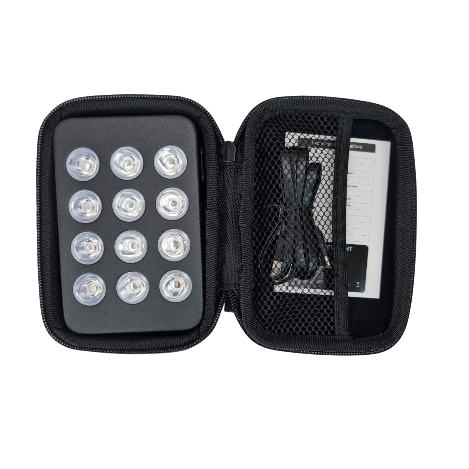 Peak Bio-Tech Peak Mini 60W portable clinical-grade red light therapy panel in its travel case, showcasing convenience for on-the-go treatments