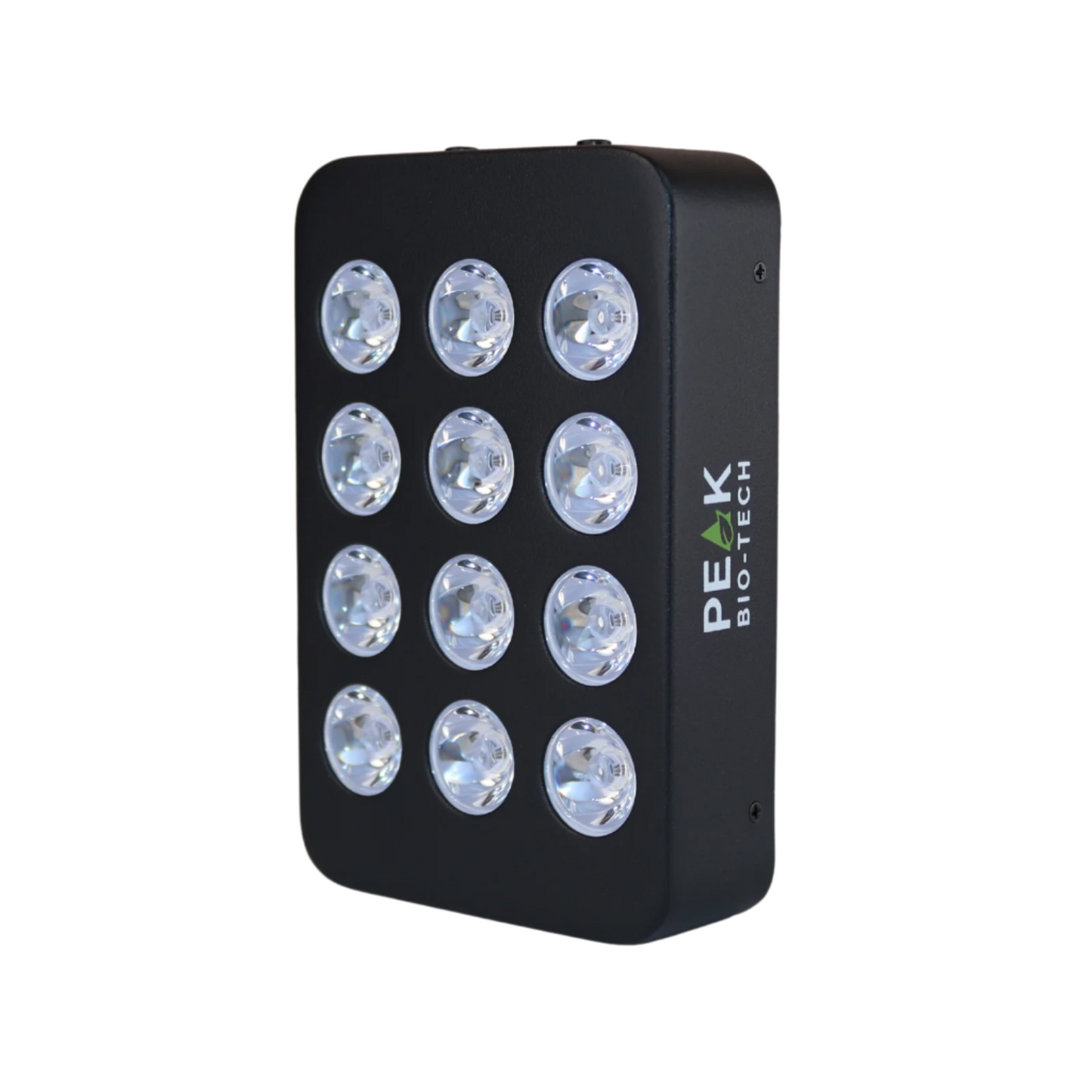 Front view of the Peak Bio-Tech Peak Mini 60W handheld clinical-grade red light therapy panel with NIR and IR LEDs, for affordable, targeted treatments.