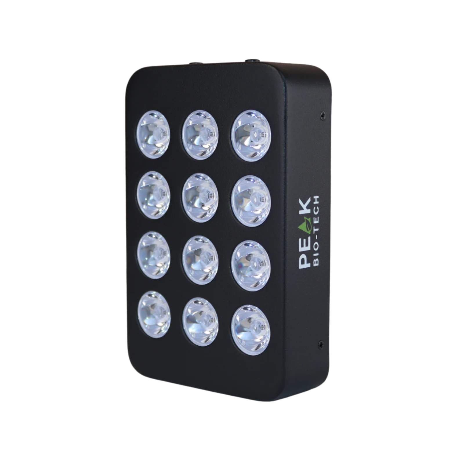 Front view of the Peak Bio-Tech Peak Mini 60W handheld clinical-grade red light therapy panel with NIR and IR LEDs, for affordable, targeted treatments.