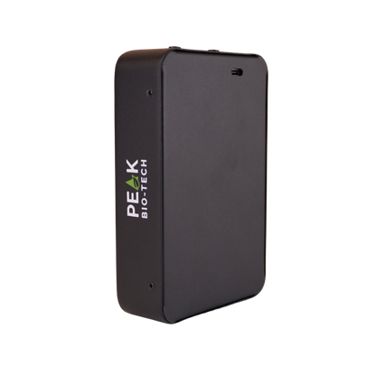 Rear view of the Peak Bio-Tech Peak Mini 60W portable clinical-grade red light therapy panel with NIR and IR LEDs, for affordable, targeted treatments.