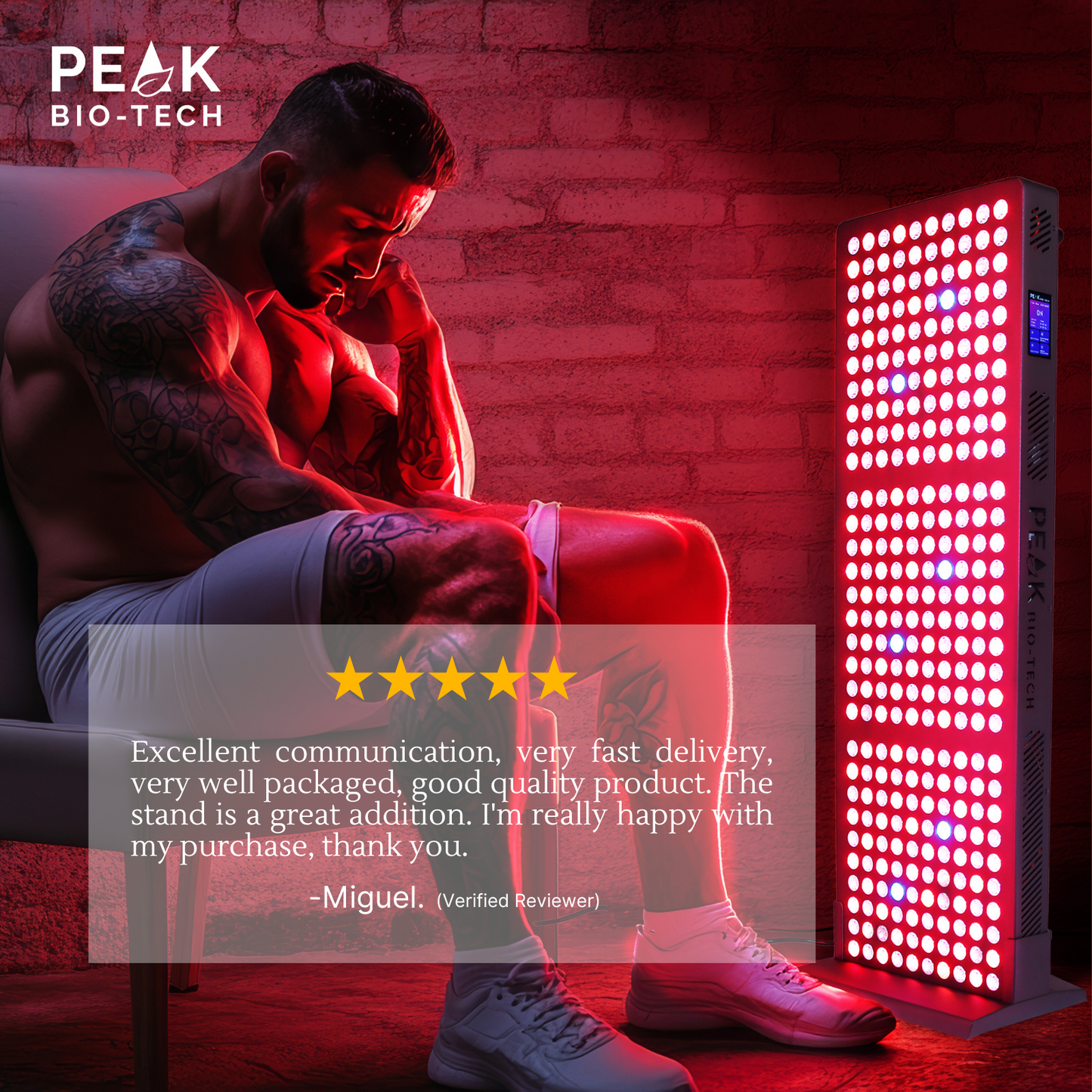 Mitopia Radiance Pro 1500W Advanced Red Light Therapy Panel with IR, NIR